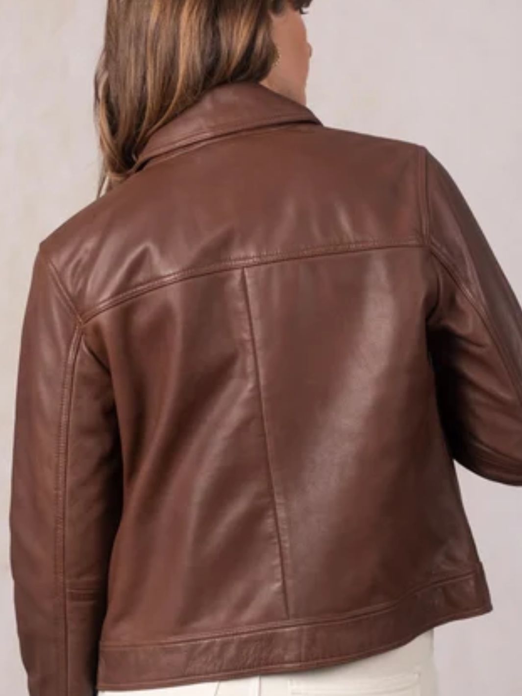 Collared Leather Jacket