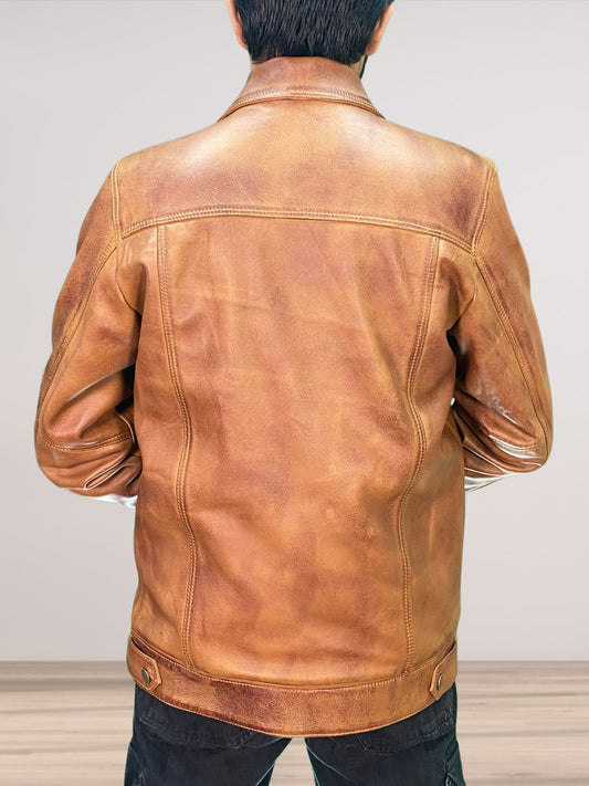 Brown Wax Trucker Jacket
