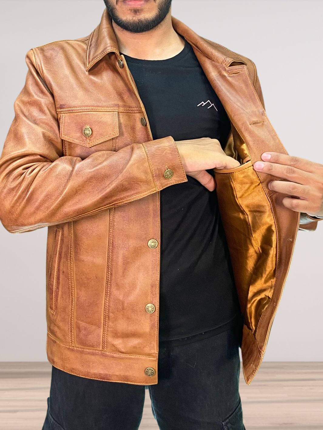 Brown Wax Trucker Jacket