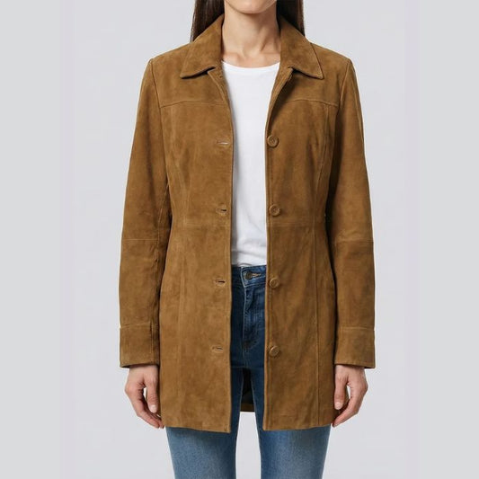 Women's Suede Car Coat