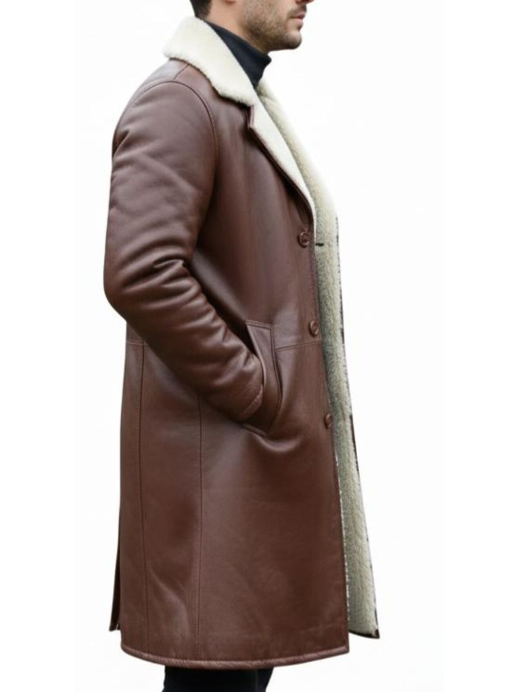 Leather Shearling Coat