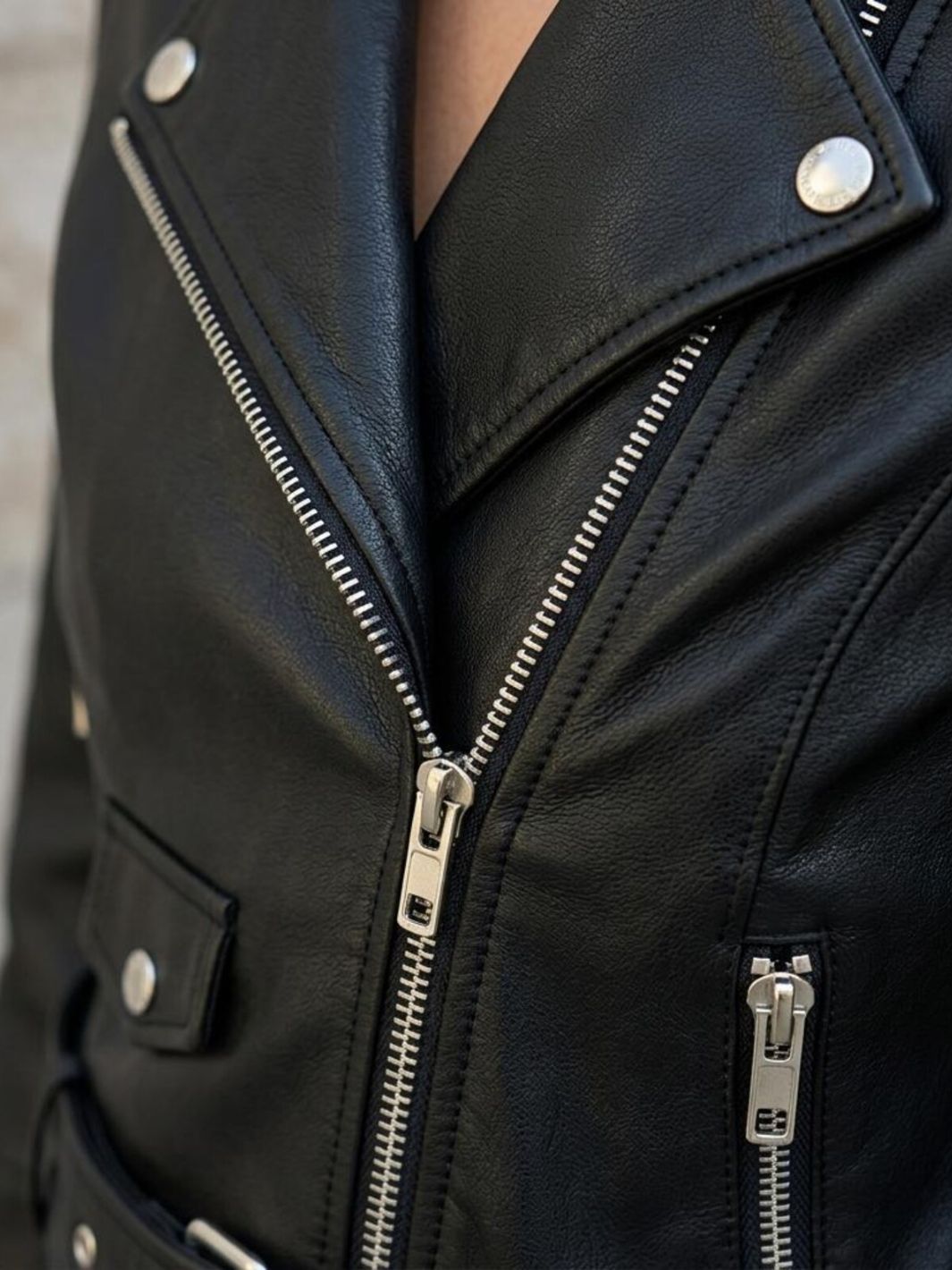 Custom Embroidered Leather Jacket • Floral Biker
