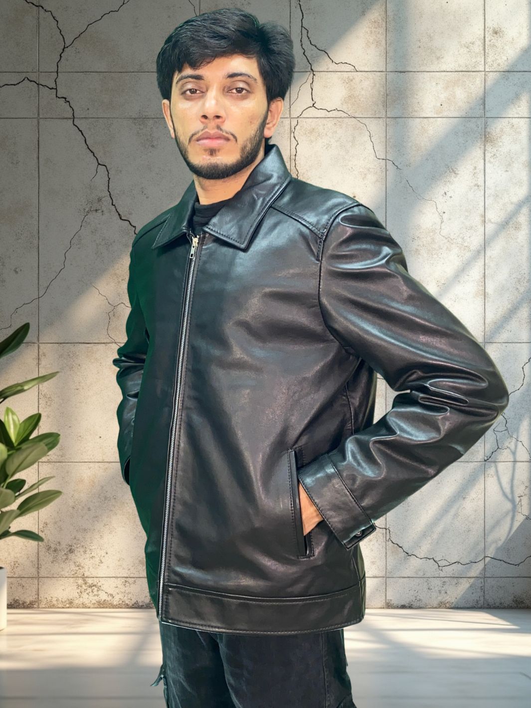 Classic Shirt Collar Jacket - Loose Fit