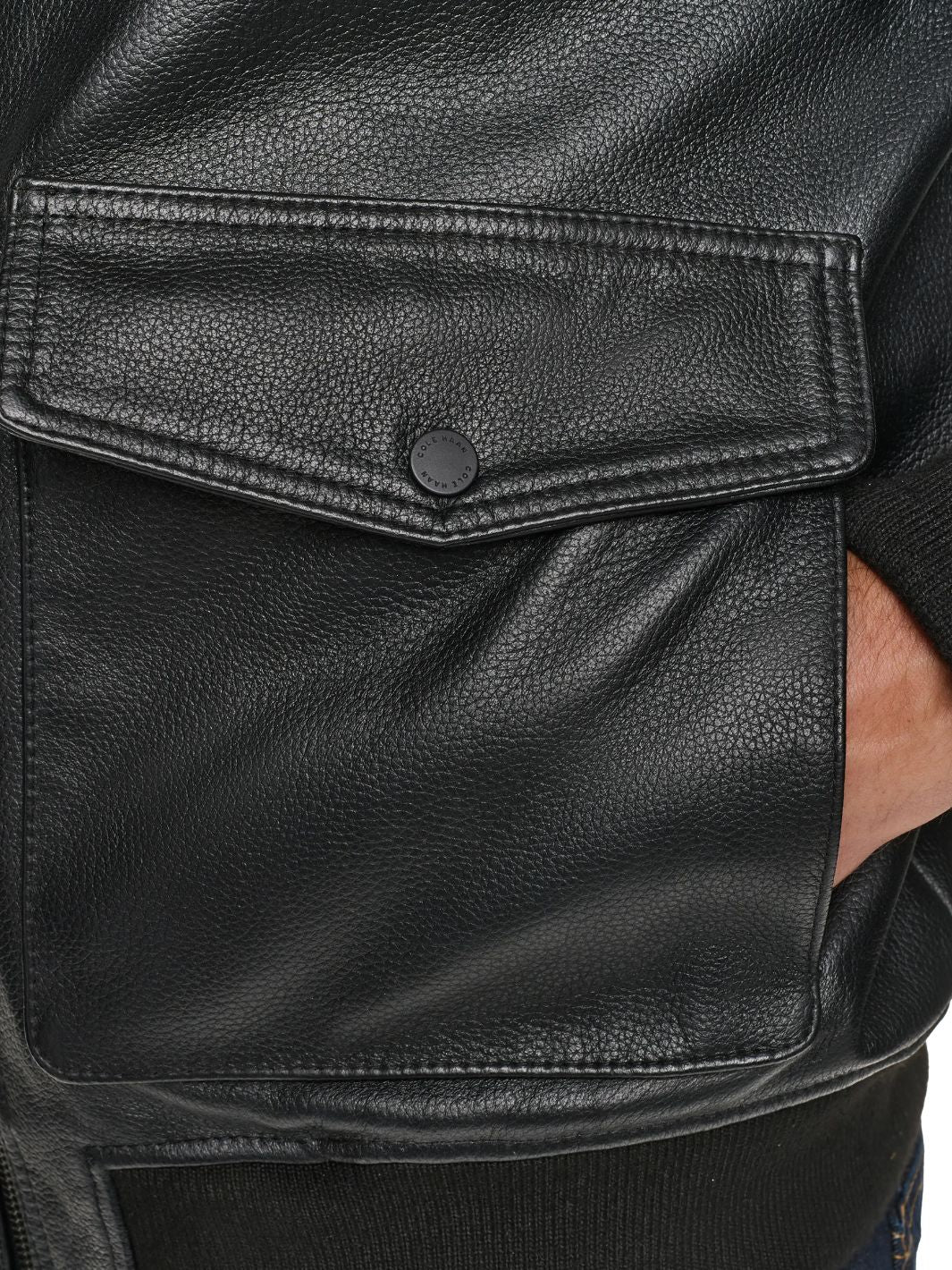 Aviator Leather Jacket (Pebbled Leather)