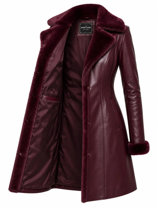 Fitted Sheepskin Winter Coat