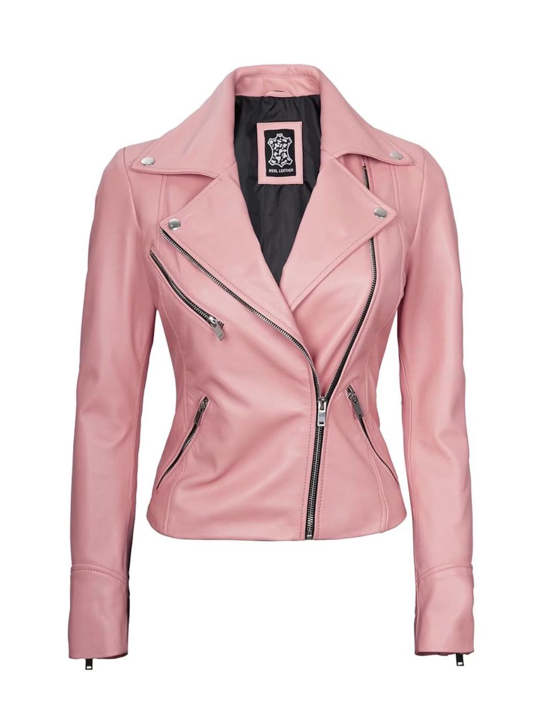 Asymmetrical Biker Leather Jacket