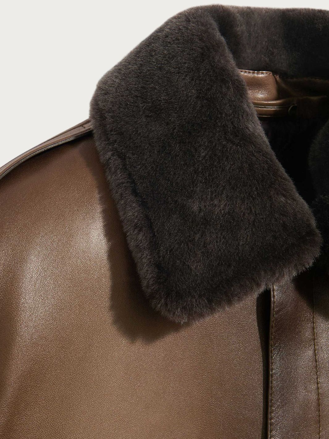 Flight Jacket with Shearling Collar