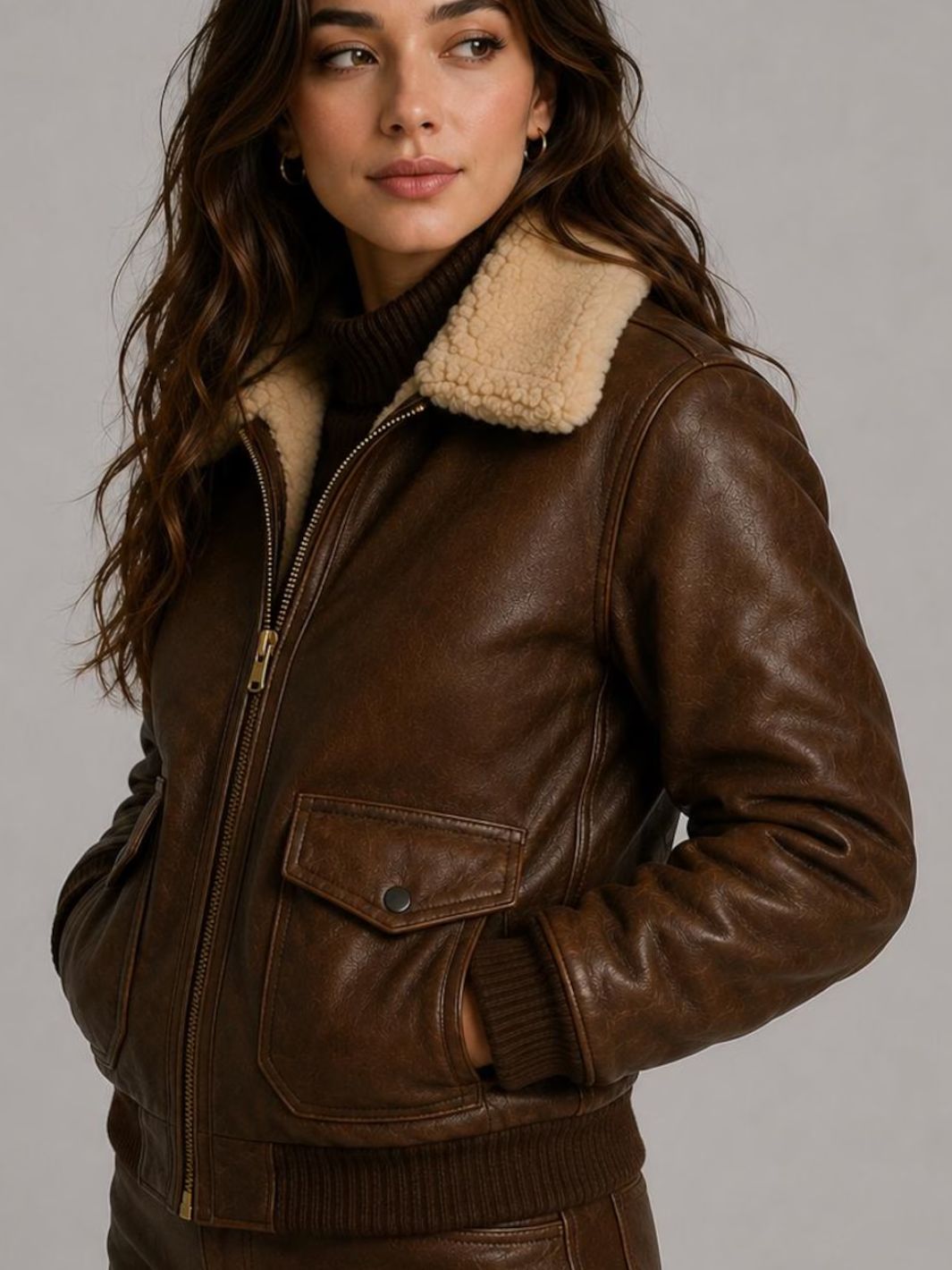Shearling Collar Jacket,